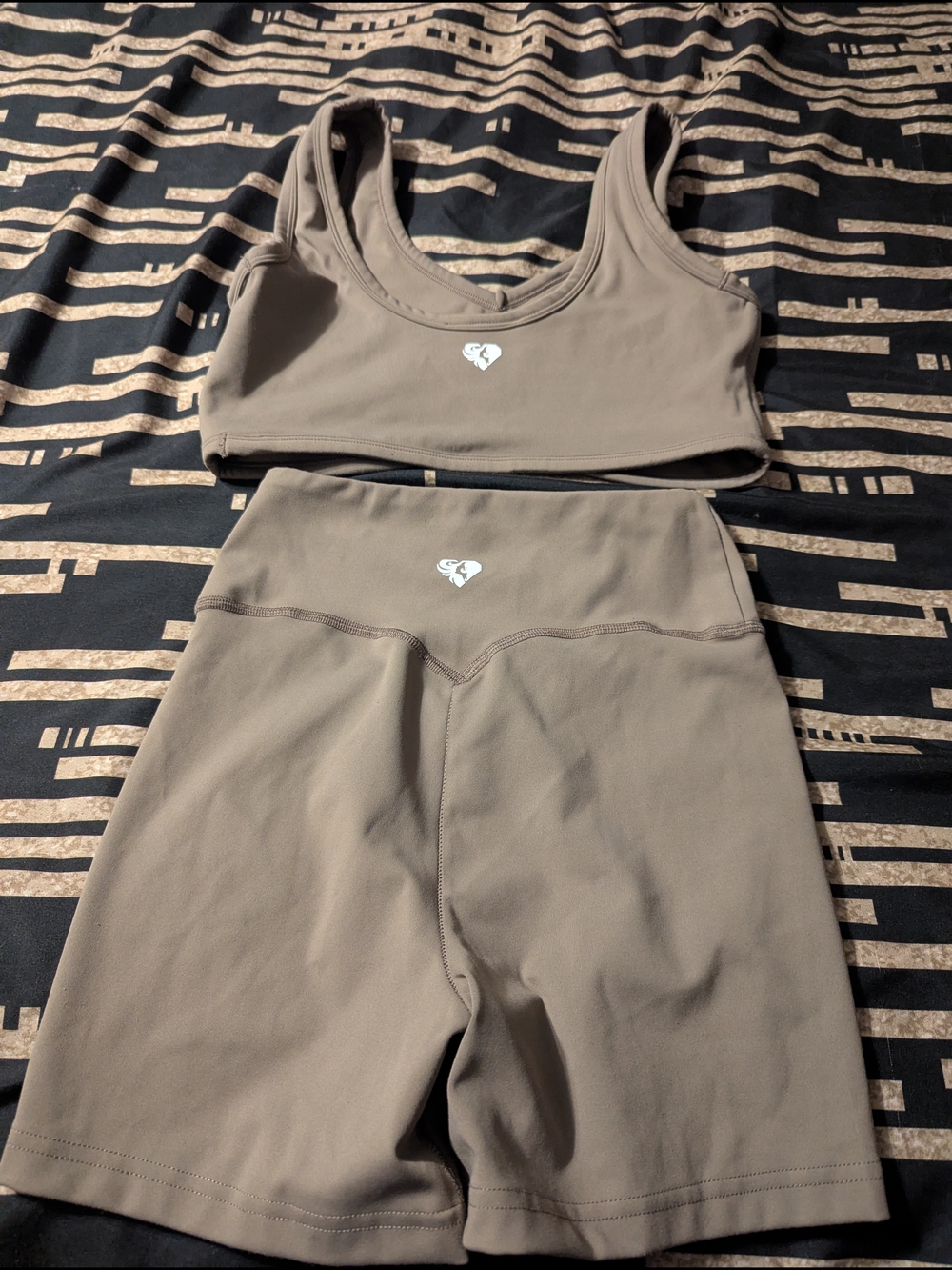 Women's Athletic Bike Shorts - Taupe